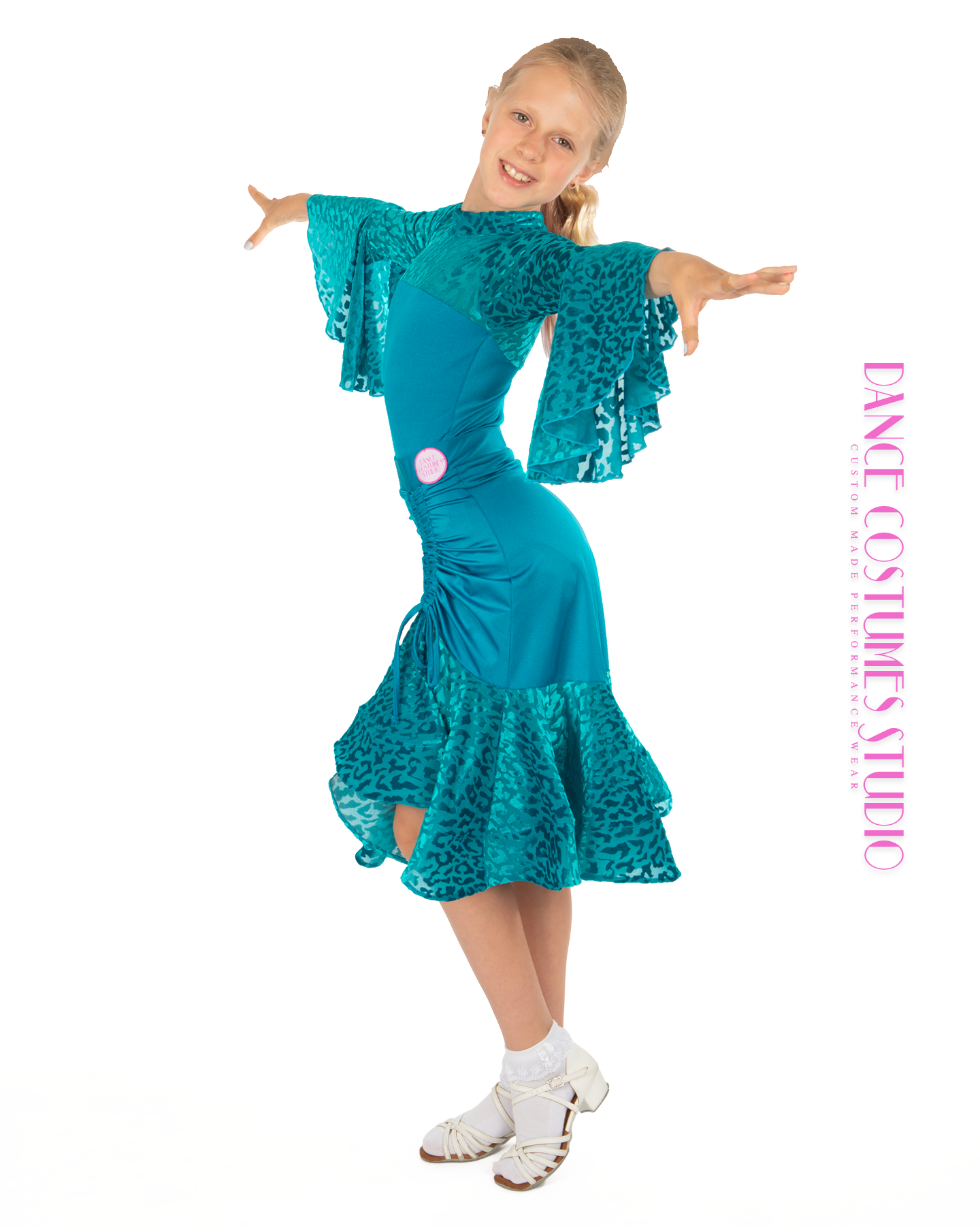 Rita Drawstring Dance Skirt - Teal