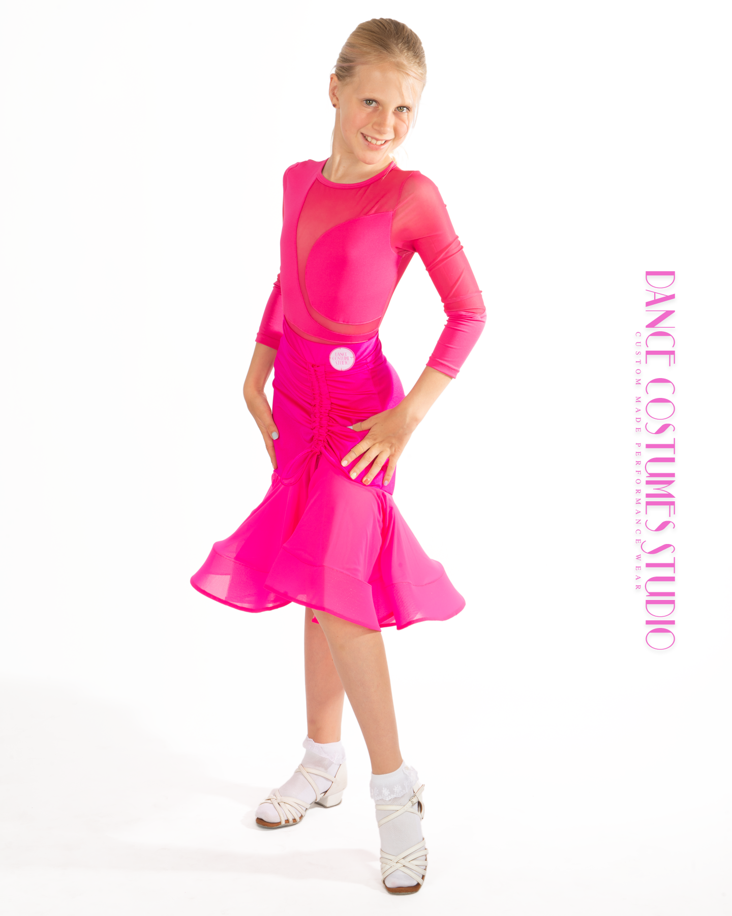 Idalia Dance Mesh Sleeves Leotard