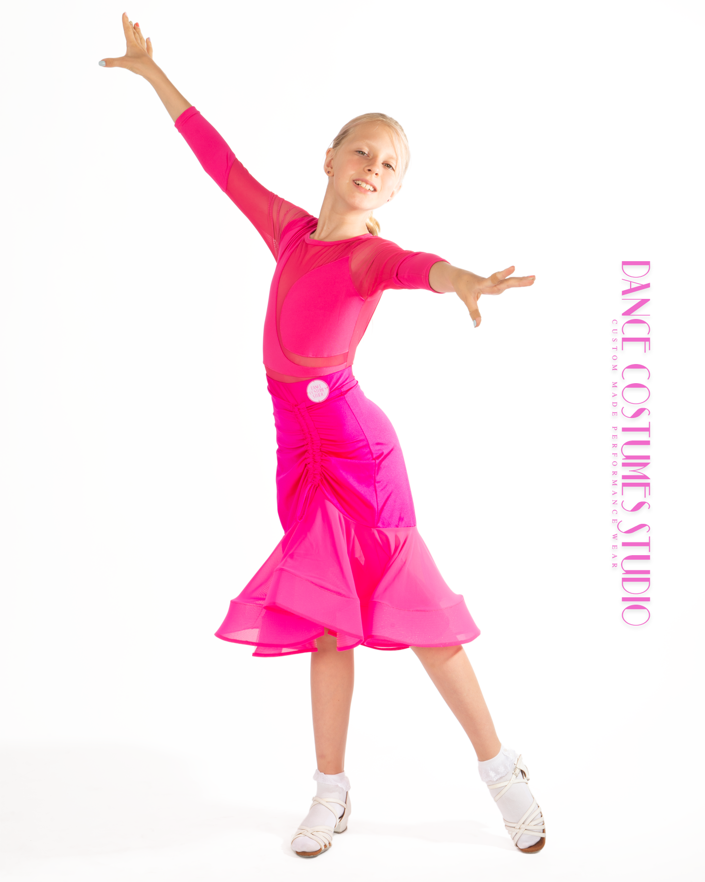 Idalia Dance Mesh Sleeves Leotard