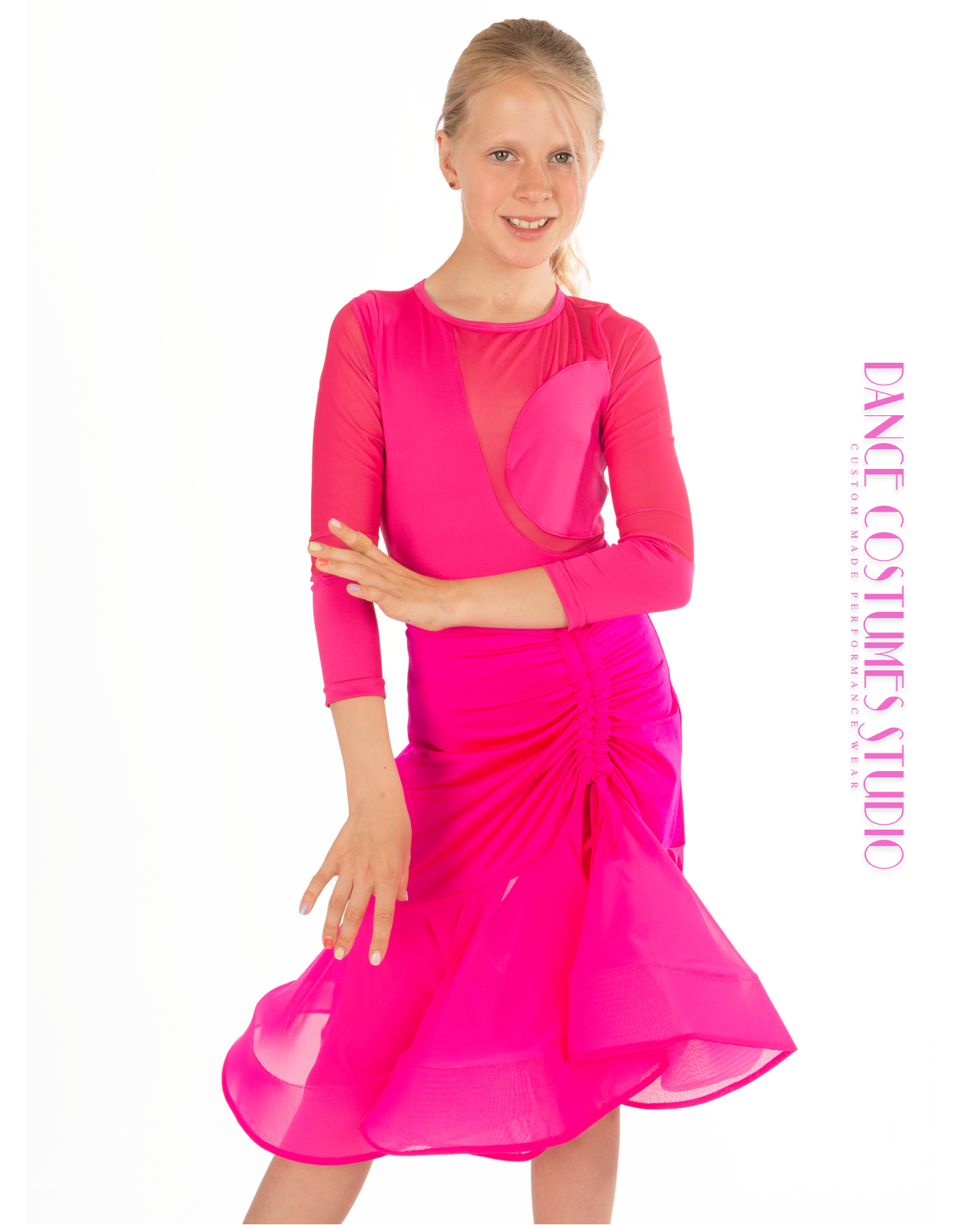 Idalia Dance Mesh Sleeves Leotard