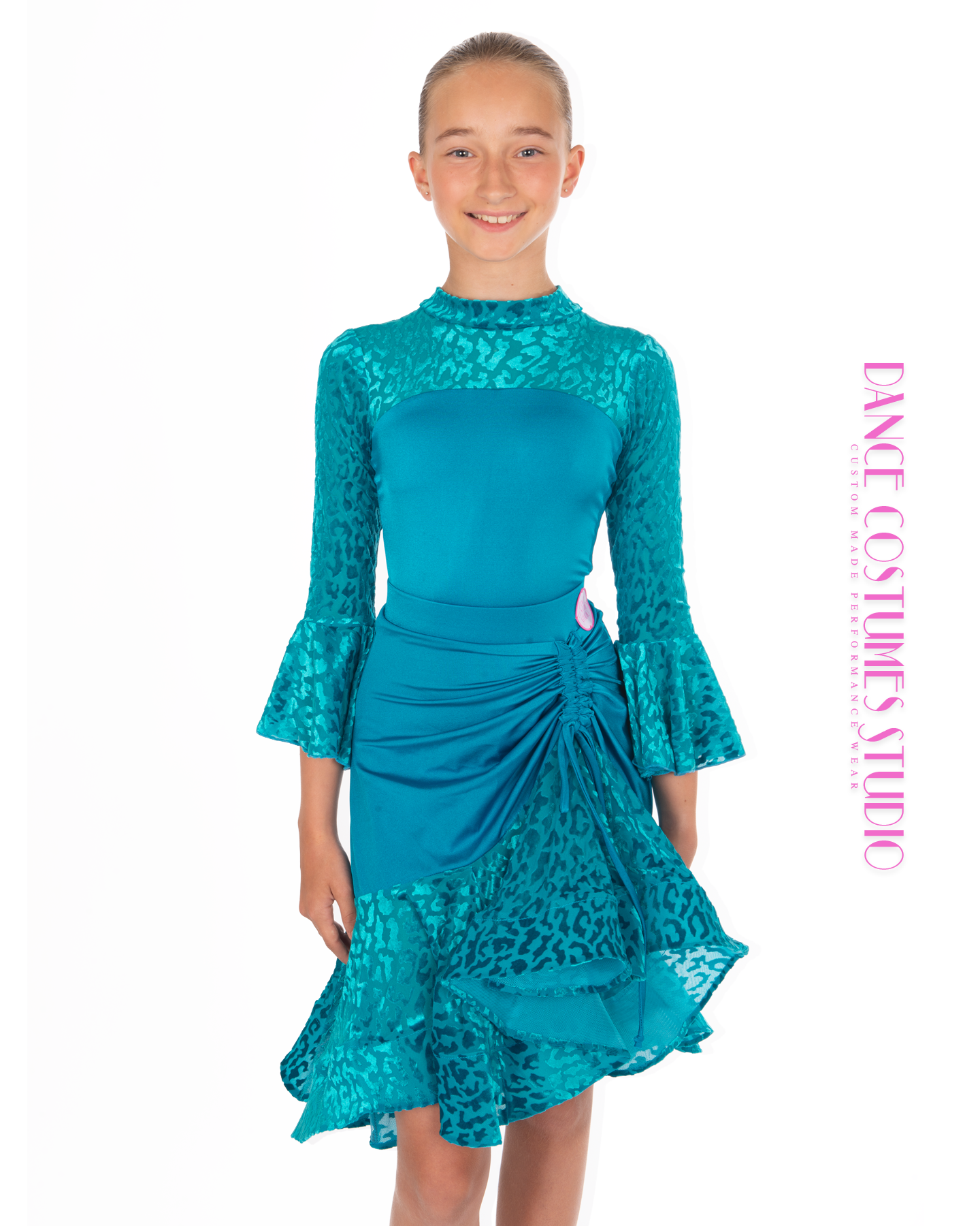Rita Drawstring Dance Skirt - Teal