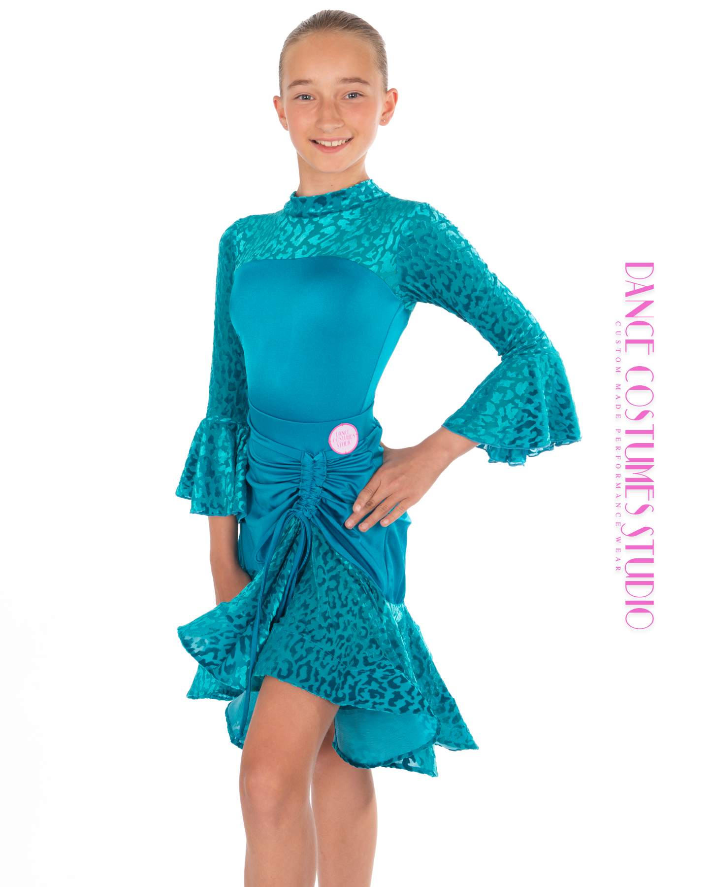 Rita Drawstring Dance Skirt - Teal