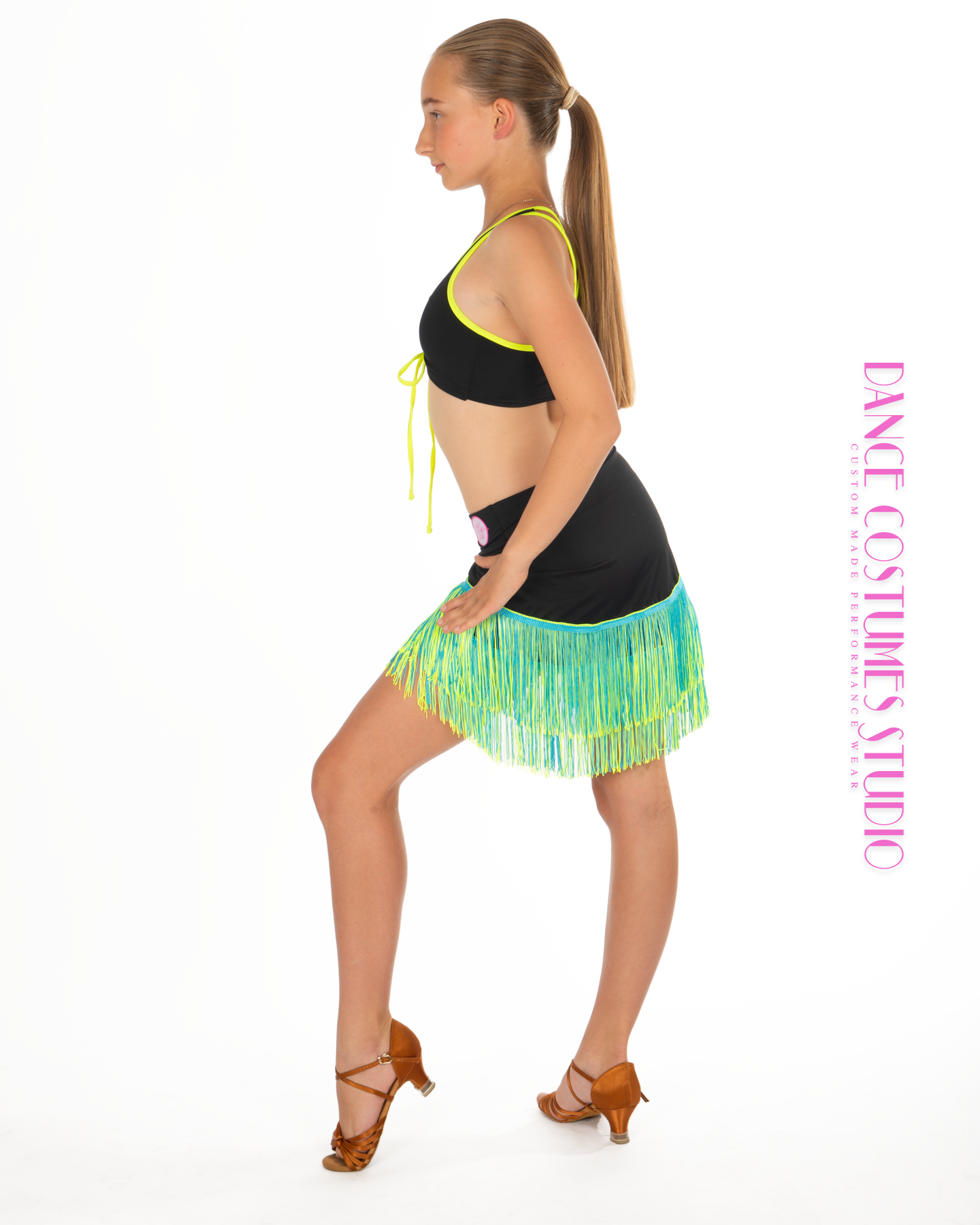 Wanda Fringed Drawstring Dance Skirt
