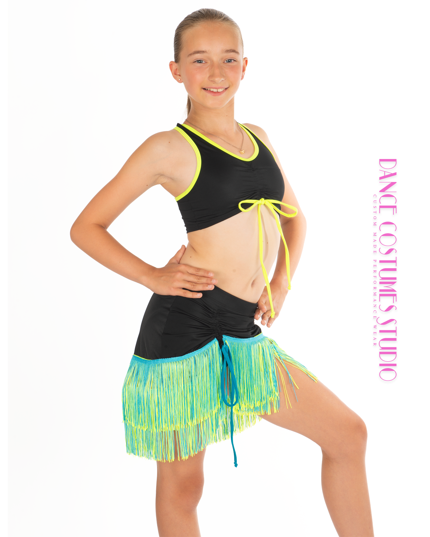 Wanda Fringed Drawstring Dance Skirt