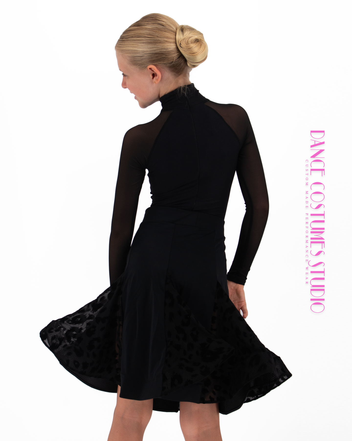 Cecilia Dance Mesh Sleeves Leotard