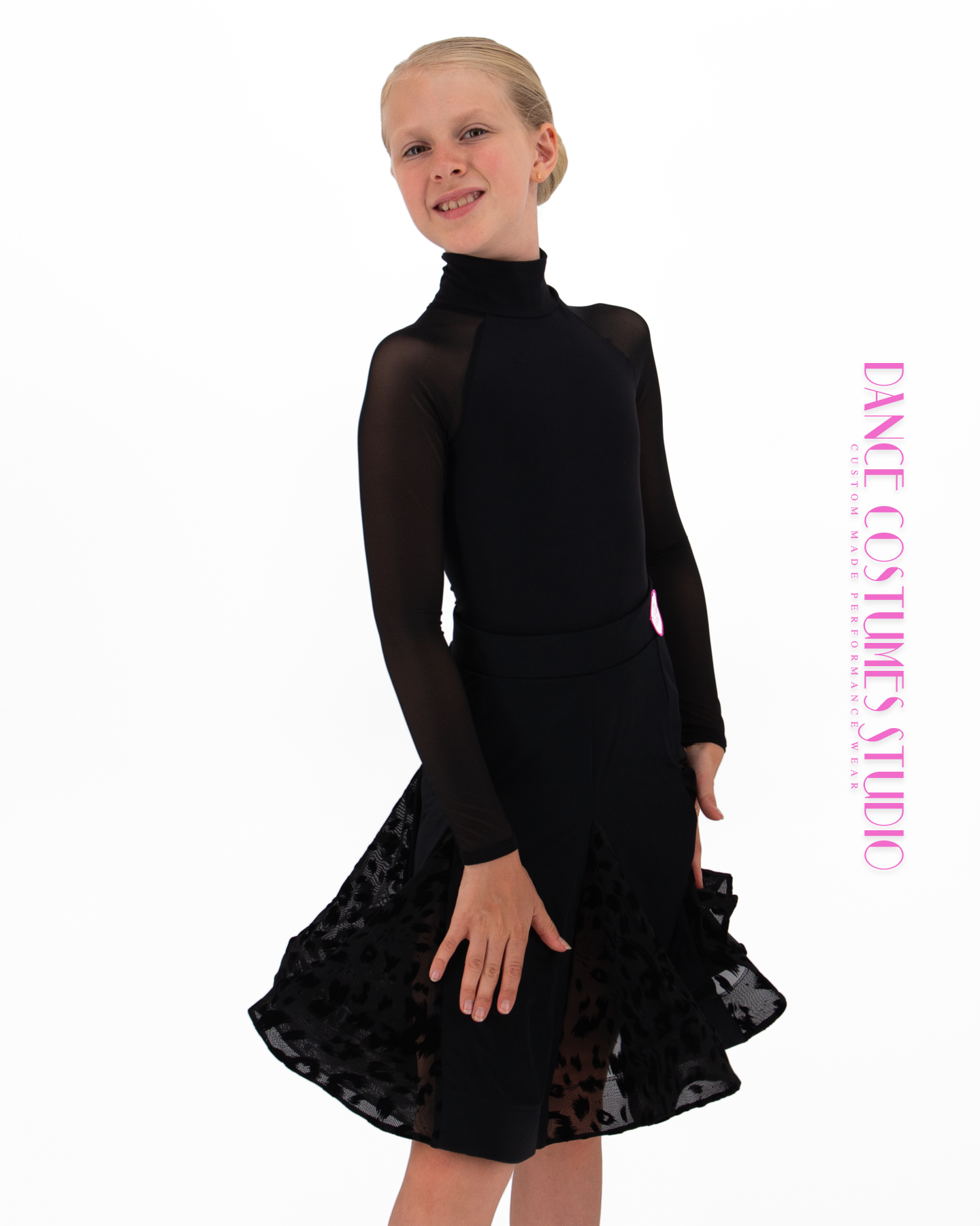 Cecilia Dance Mesh Sleeves Leotard