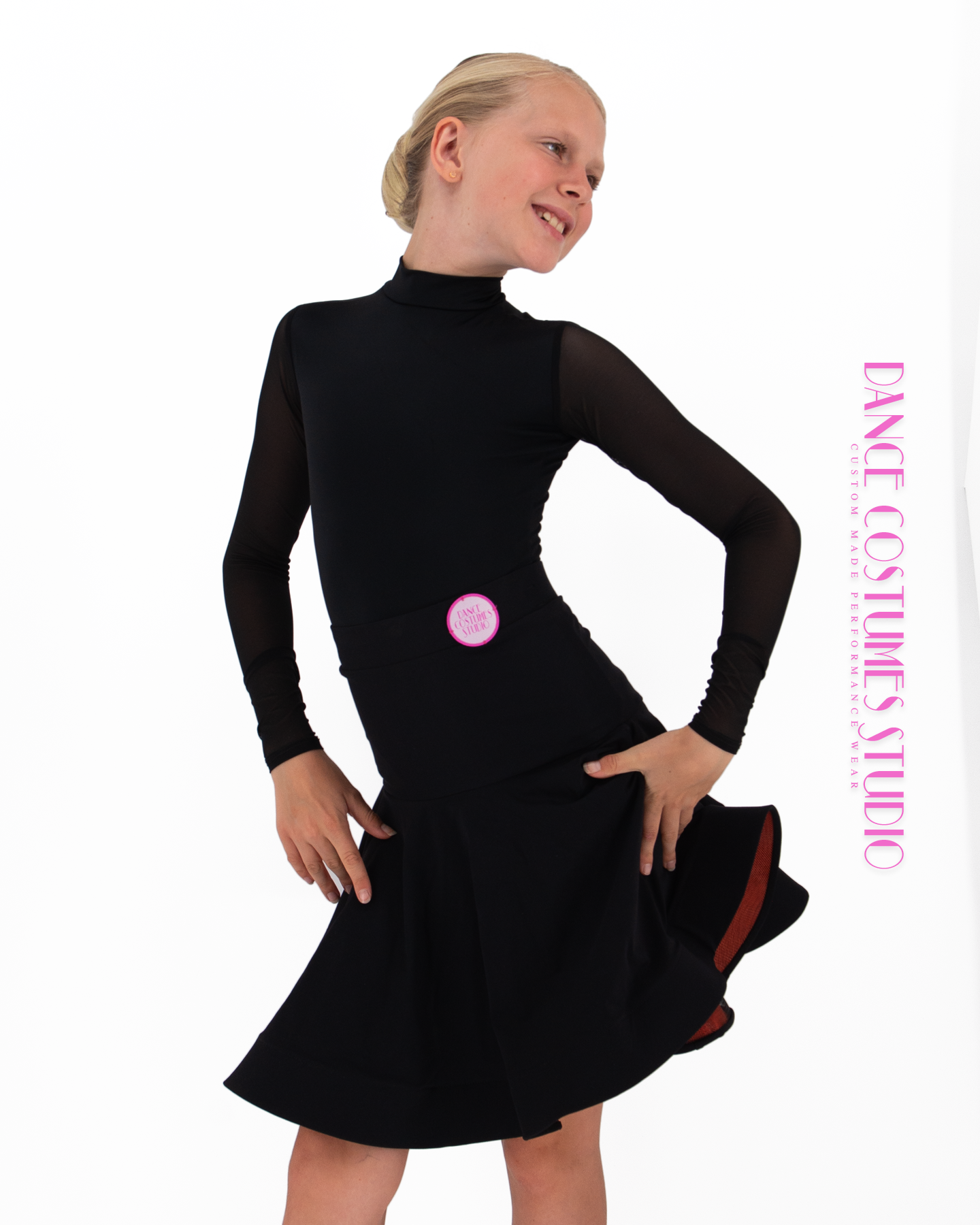 Cecilia Dance Mesh Sleeves Leotard