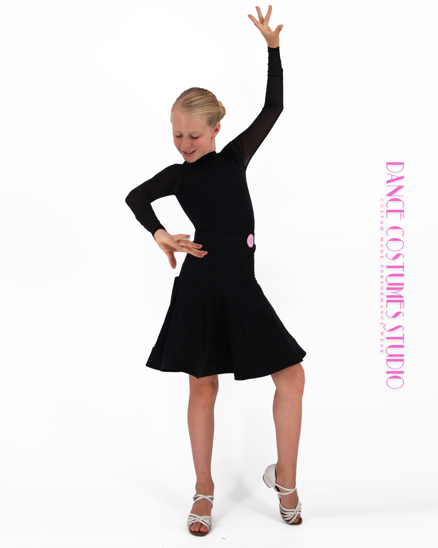 Cecilia Dance Mesh Sleeves Leotard