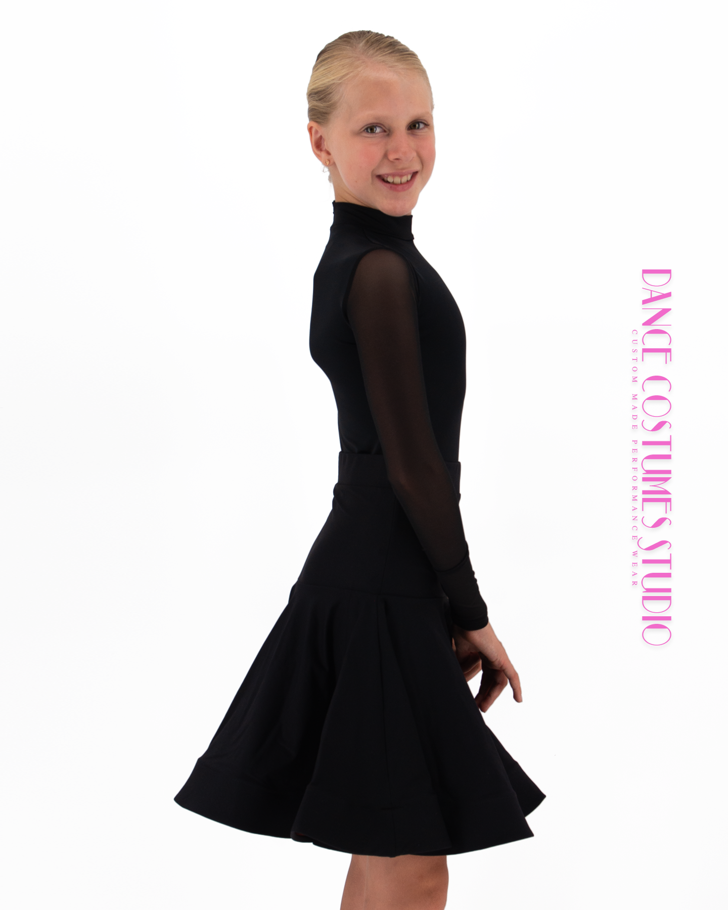 Cecilia Dance Mesh Sleeves Leotard