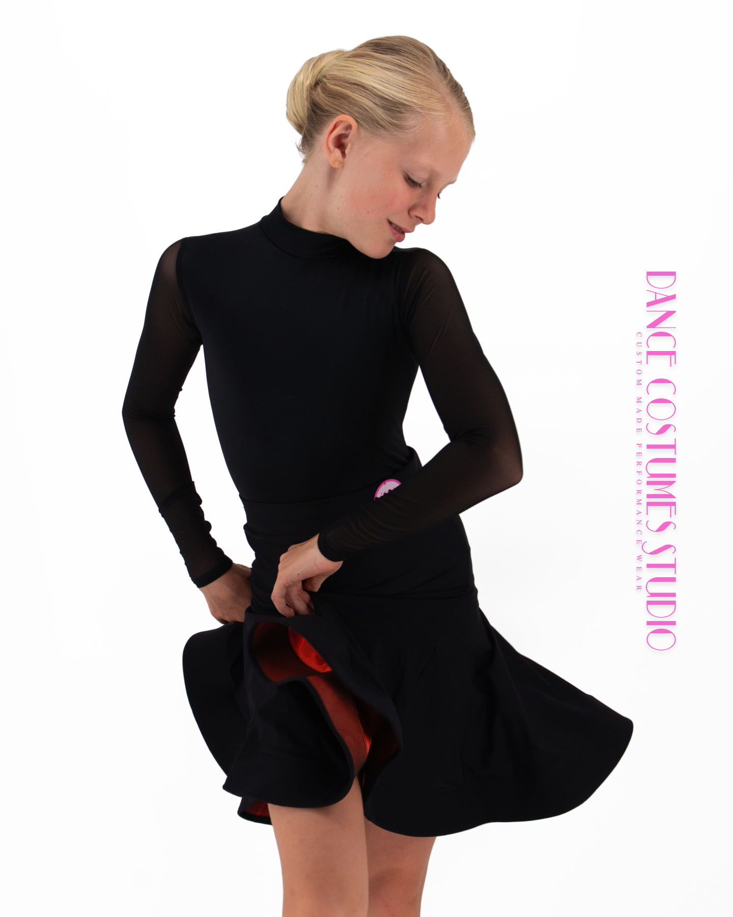Gina Dance Mesh Sleeves Leotard