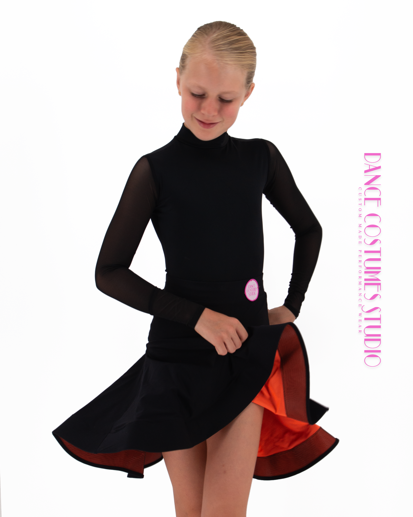 Gina Dance Mesh Sleeves Leotard