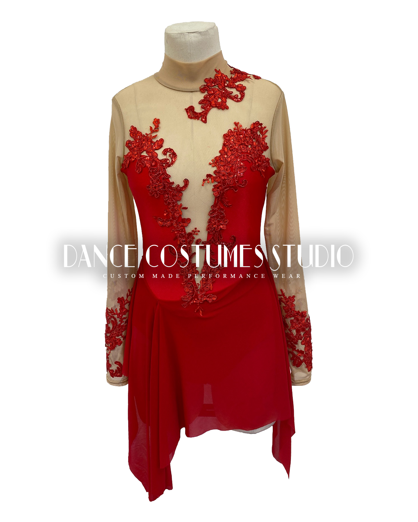 Red lyrical costume hotsell
