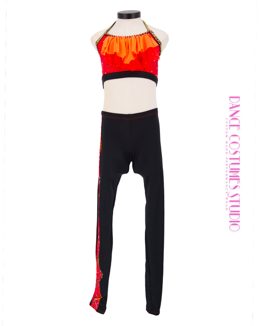 Fire Jazz Tap Dance Costume