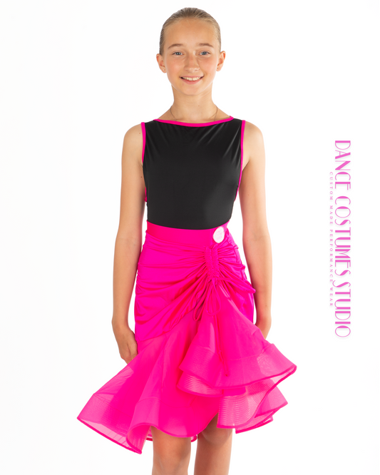Rita Drawstring Dance Skirt - Pink