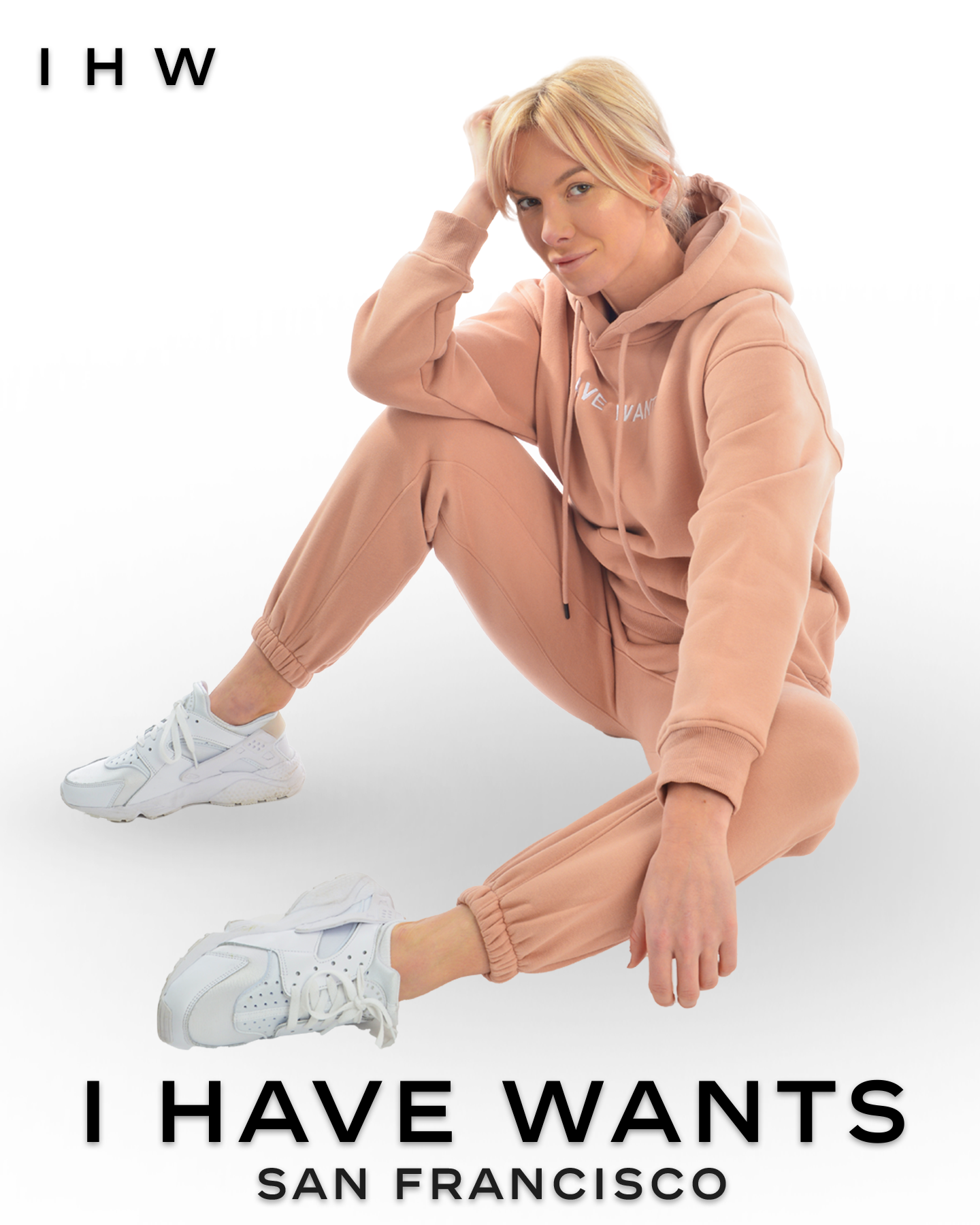 Beige hoodie with roses on sale